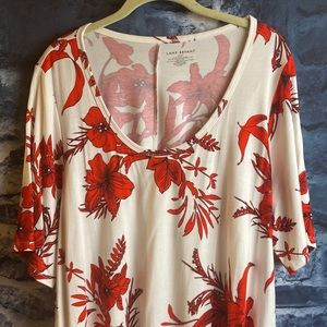 Lane Bryant Tropical Hawaiian Print Top